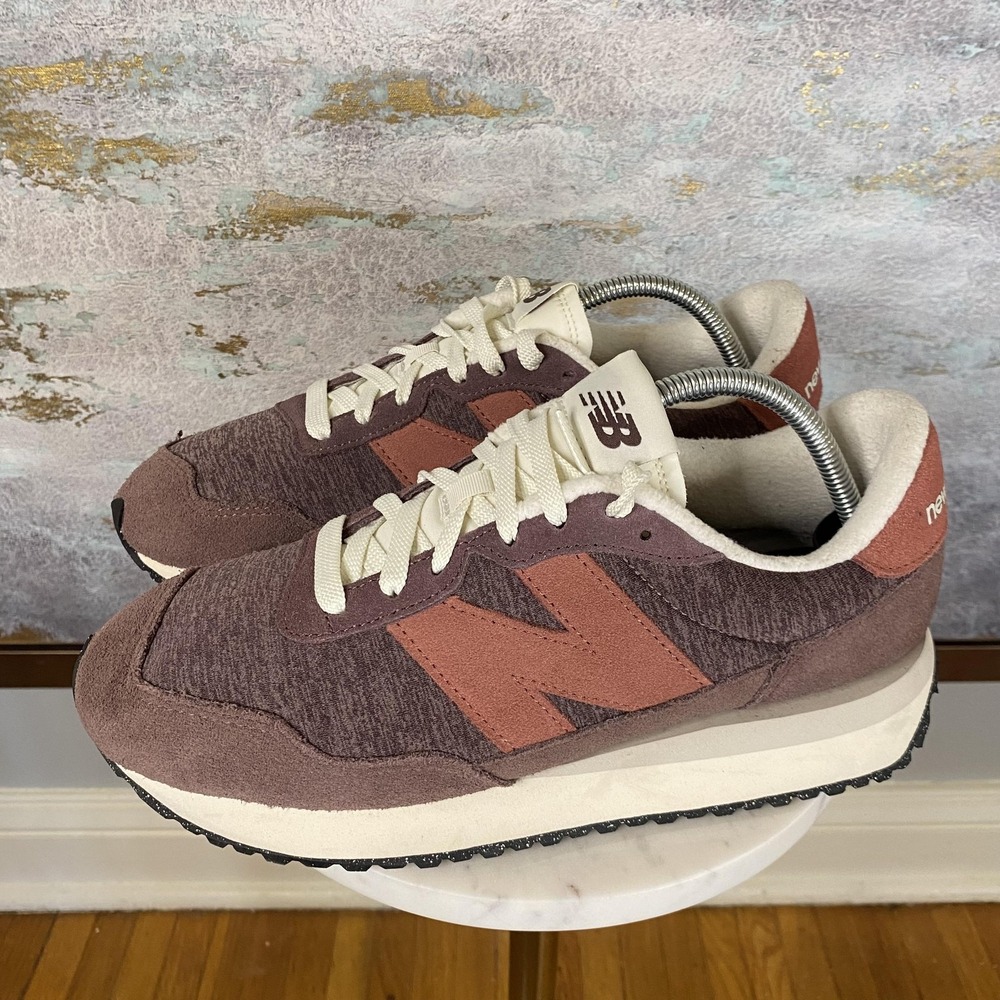 New Balance 237 Shoes Mens Size 9.5 Pink Suede Casual Sneakers WS237WA